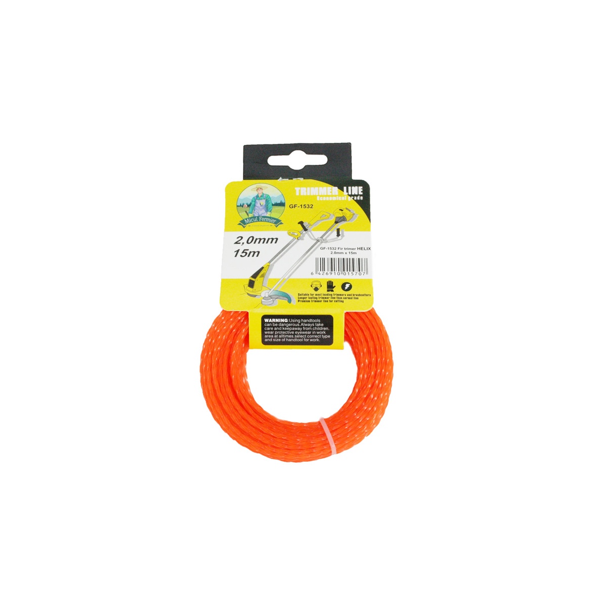 Fir motocoasa(trimmer) Micul Fermier, 2.4mm*15m, helix [6]