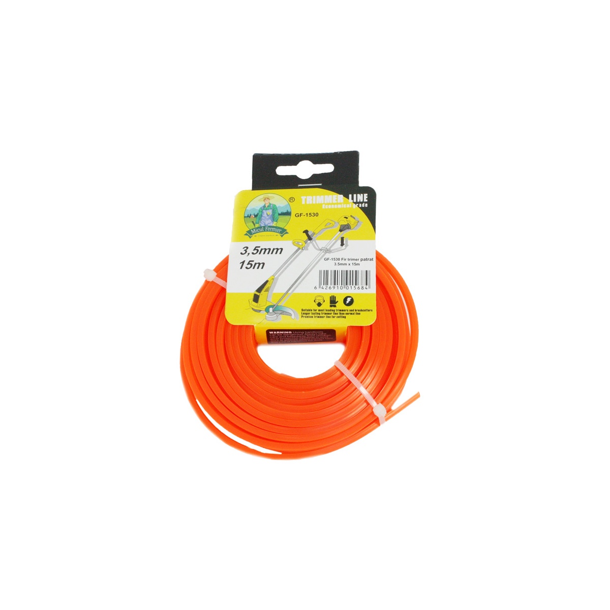 Fir motocoasa(trimmer) Micul Fermier, 4.0mm*15m, patrat [1]