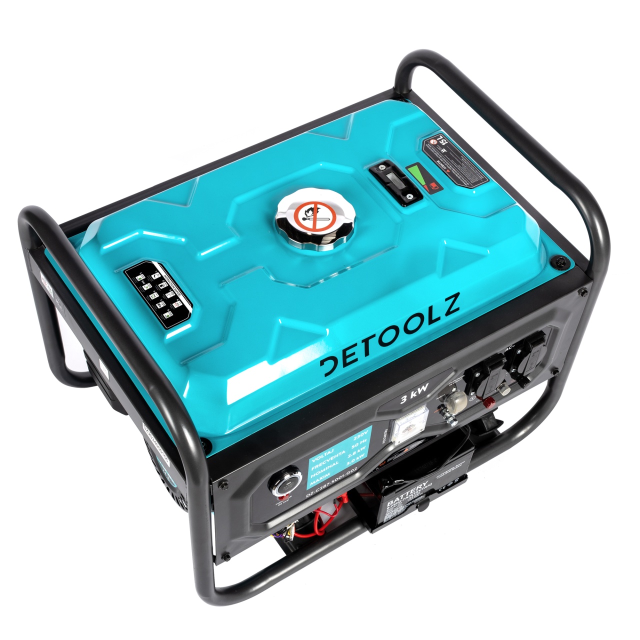 Generator Detoolz 3kW 2P230 B4T pornire electrica 15L fara roti G02 [19]