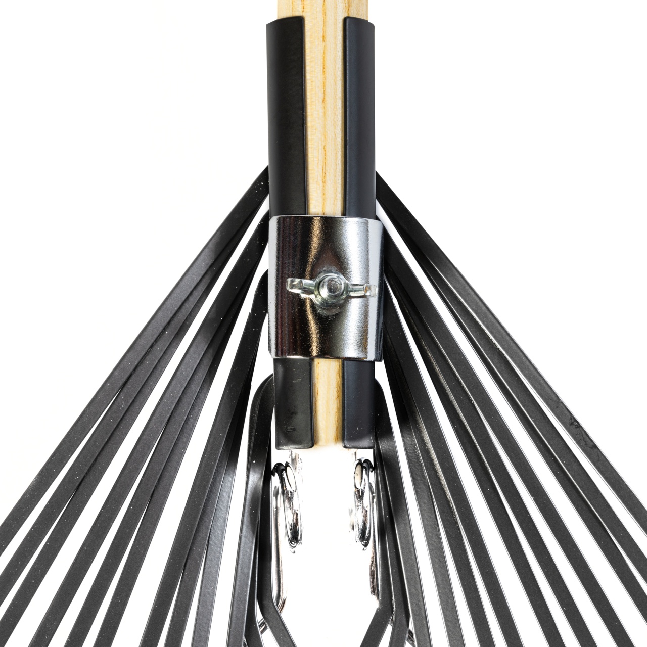 Grebla frunze 24 dinti flexibili,maner lemn,1650mm [4]