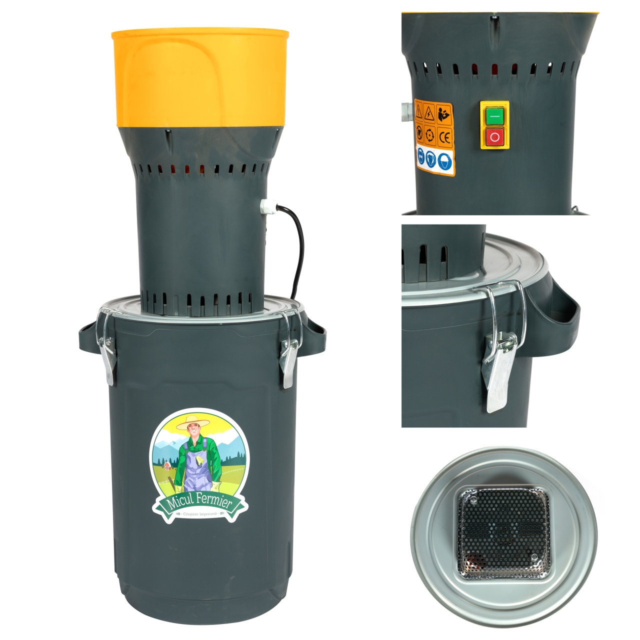 Moara electrica 1000W/19000 rpm cu galeata plastic 25L [7]