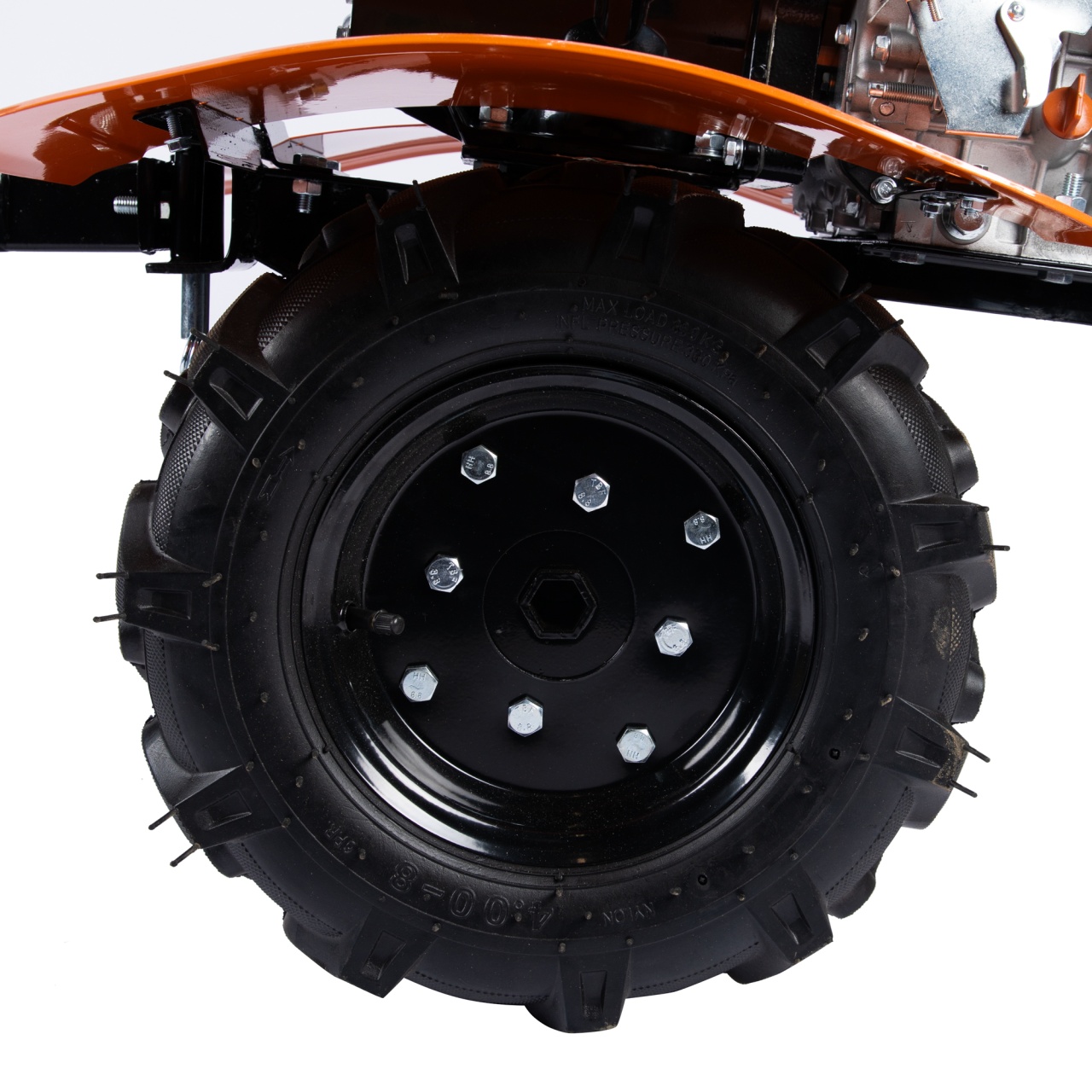 Motocultor DETOOLZ 7CP 280CC, motorina, 4T, 3 viteze, pornire manuala, cu roti [16]