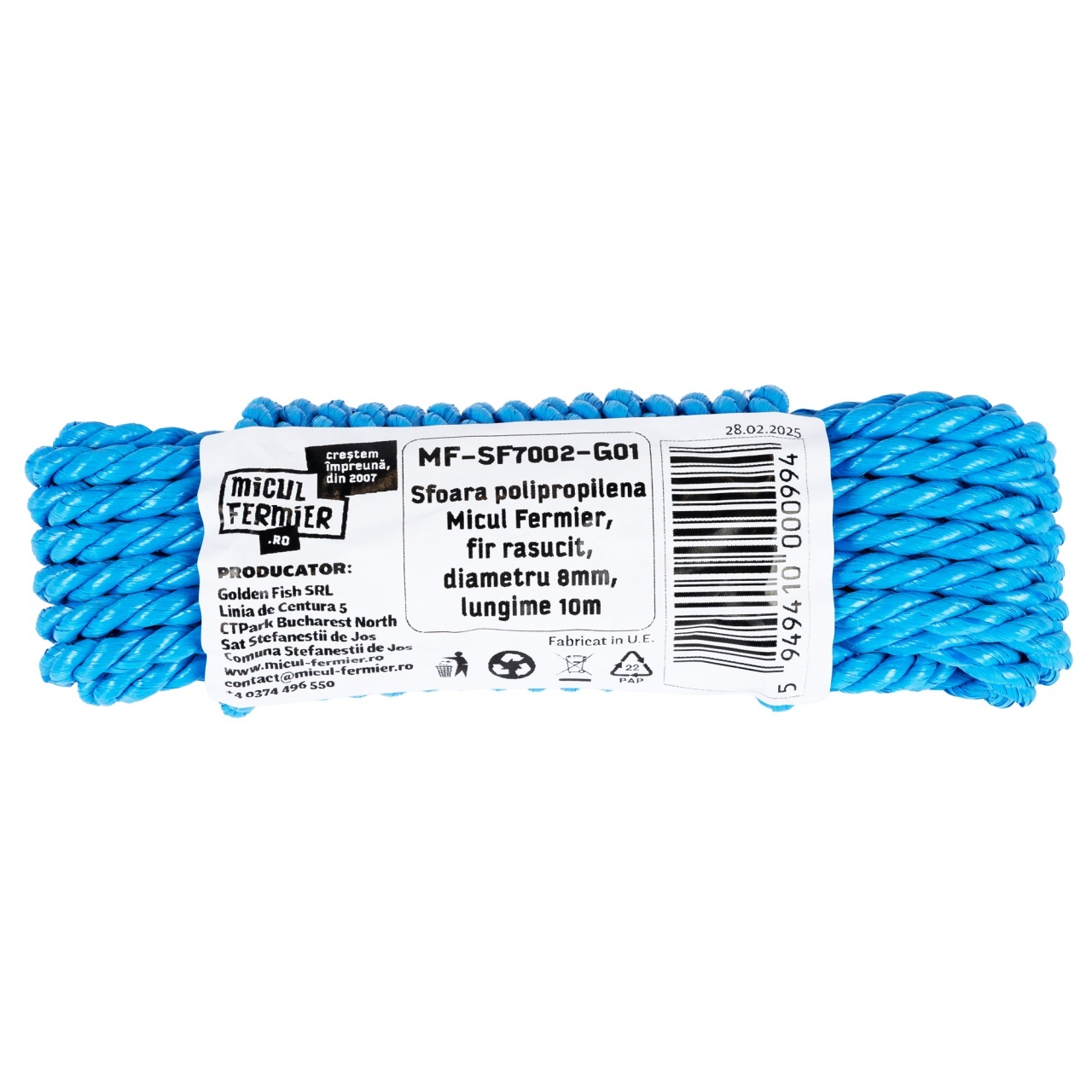Sfoara polipropilena Micul Fermier, fir rasucit, diametru 8mm, lungime 10m [2]