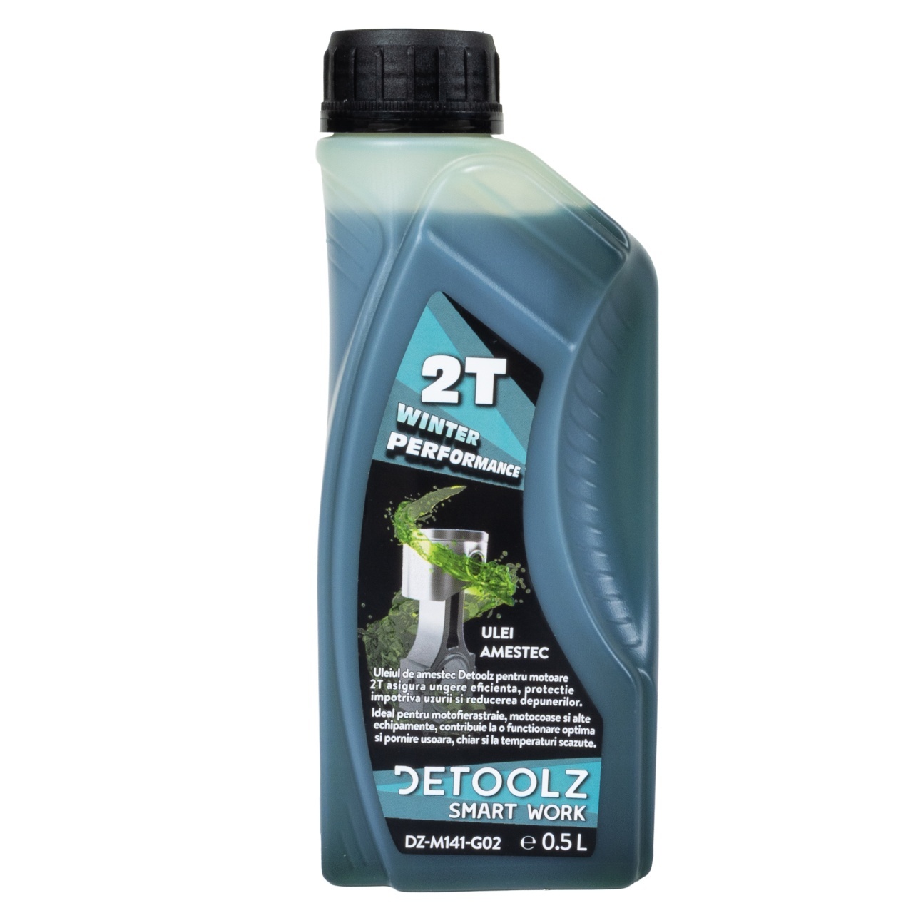 Ulei amestec 2T, Detoolz, VERDE 0.5L [1]