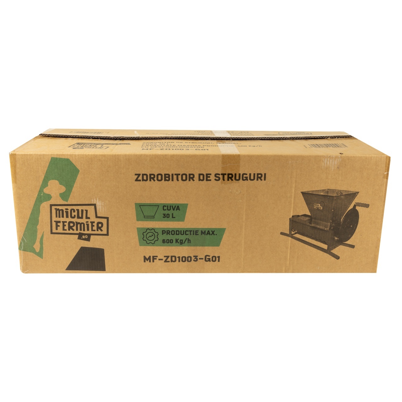 Zdrobitor struguri manual Micul Fermier, cuva 30L, capacitate maxima de productie 600 Kg/h, cu desciorchinator [4]