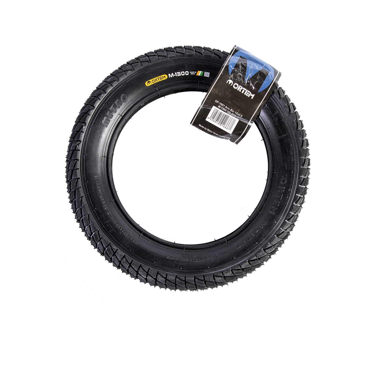 Anvelopa bicicleta 12x2.00", ETRTO 50-203, model M-1500, negru, profil Street [1]