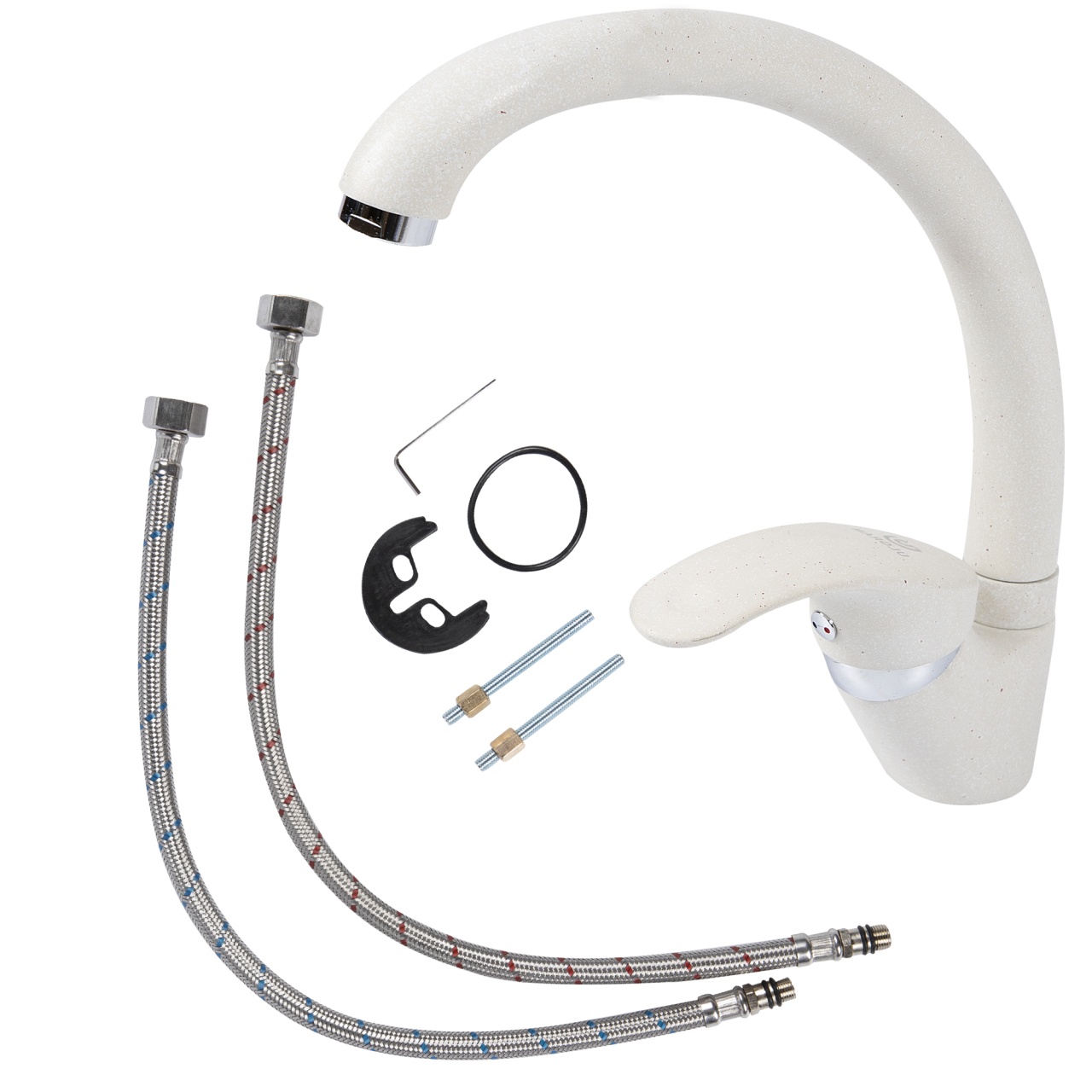 Baterie monocomanda pipa mobila 210mm alb [2]