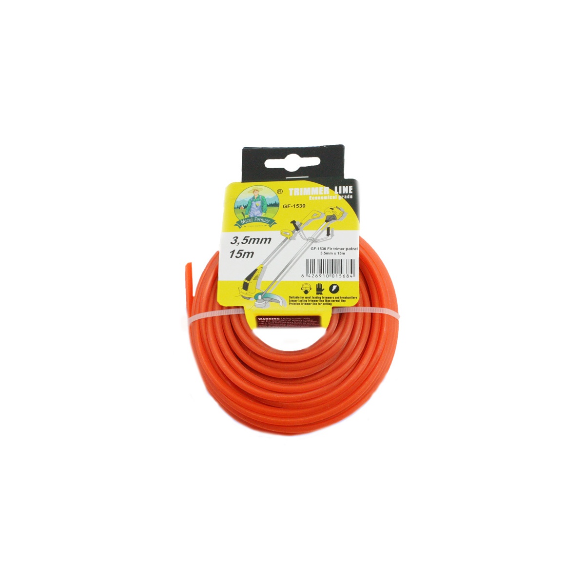 Fir motocoasa(trimmer) Micul Fermier, 4.0mm*15m, patrat [7]