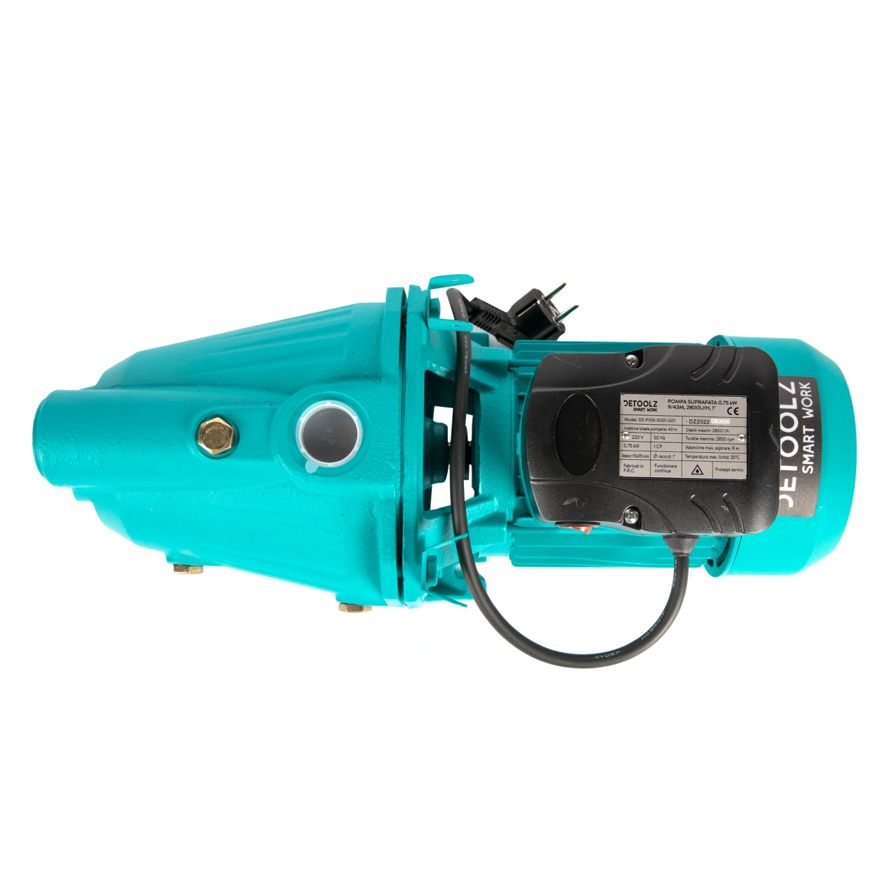 Pompa de suprafata Detoolz 0.75 kW, debit 2800l/h, inaltime de pompare 43m, carcasa pompa fonta [5]