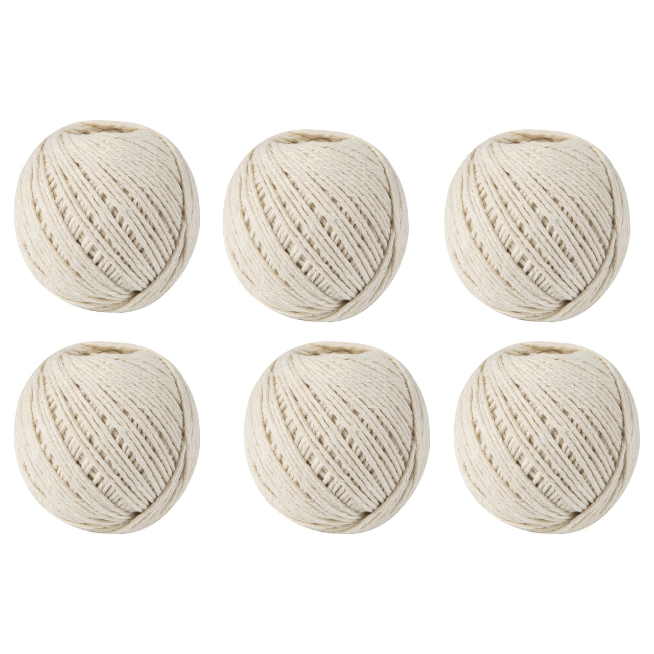 Set 6 ghem sfoara bumbac Micul Fermier, 100gr, culoare alb [1]
