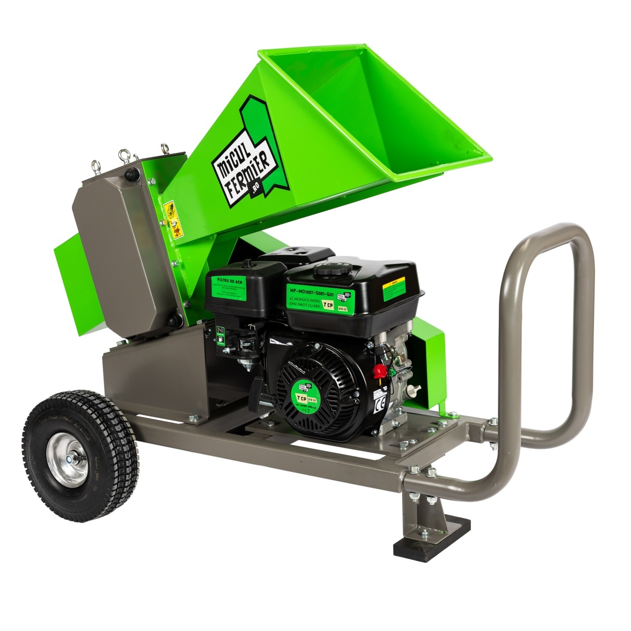 Tocator de crengi Micul Fermier, motor benzina 7CP, 80mm diametru maxim de taiere, pentru brichete [16]