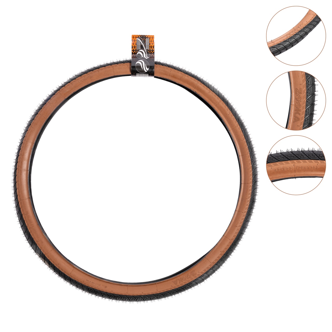 Anvelopa bicicleta 28x1.75", ETRTO 47-622, model FEARLESS, negru, profil Street [4]