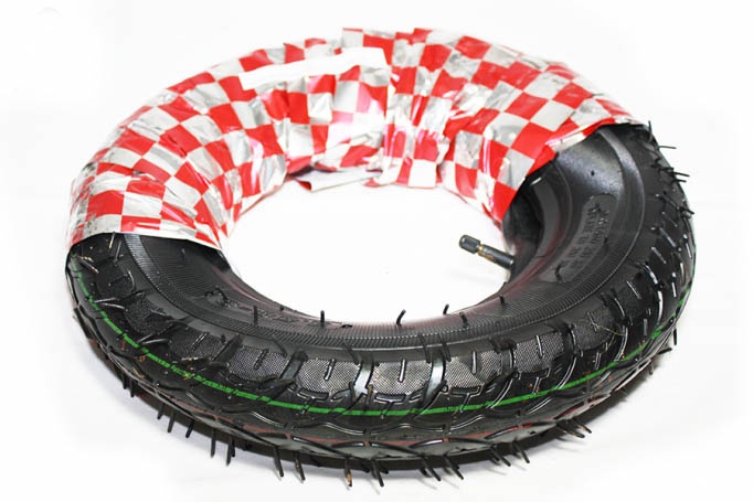 Cauciuc + camera Micul Fermier 3.50-8, profil floare, premium [1]