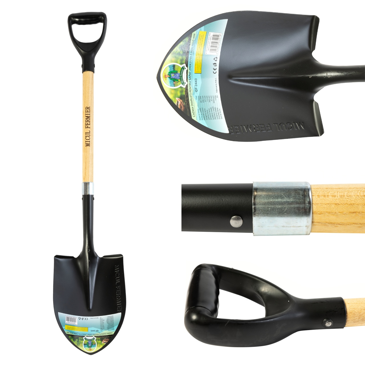 Cazma(Harlet) pentru sapat, 290x217x1.5mm, 1050mm, Micul Fermier GF-2443 [8]