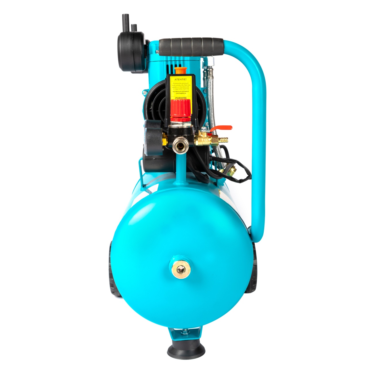 Compresor Detoolz 24L fara ulei, 1500 W, debit 154L/min, 8 bar, 2 prize de aer [16]