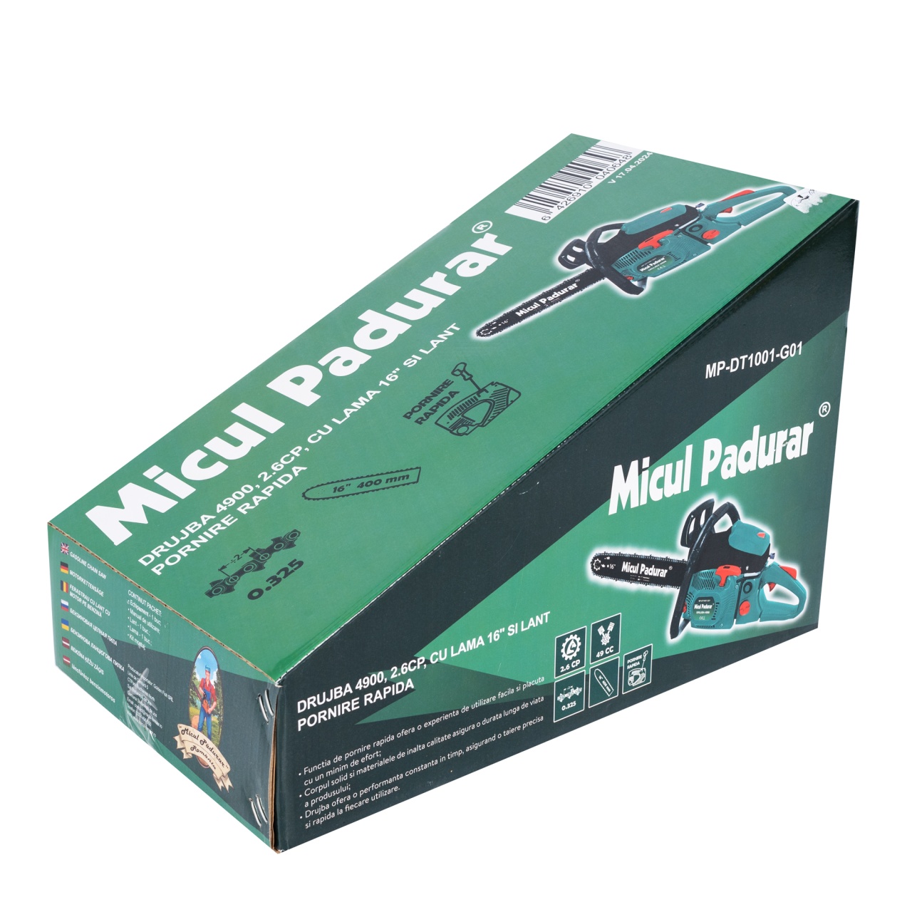 Drujba Micul Padurar 4900XC, capacitate cilindrica 49cc, 2.6 CP, 1 lant 16" + 1 lama, pornire rapida [8]