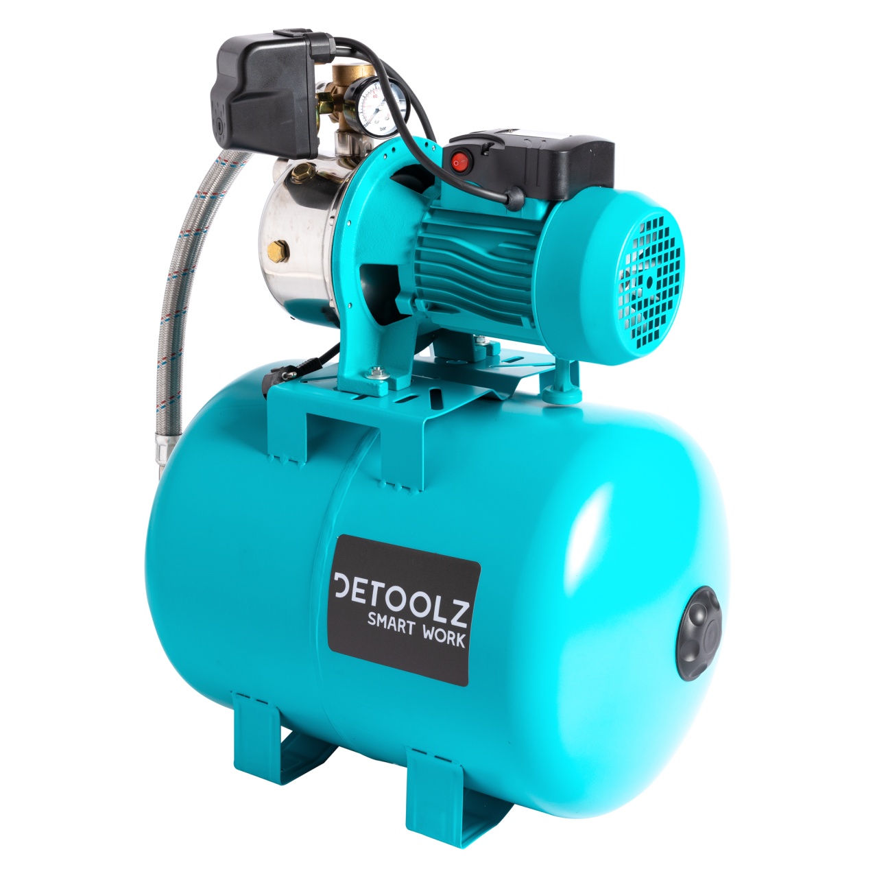 Hidrofor Detoolz 0.75 kW, debit 3300l/h, inaltime de pompare 45m, carcasa pompa inox, volum butelie 50 litri [7]
