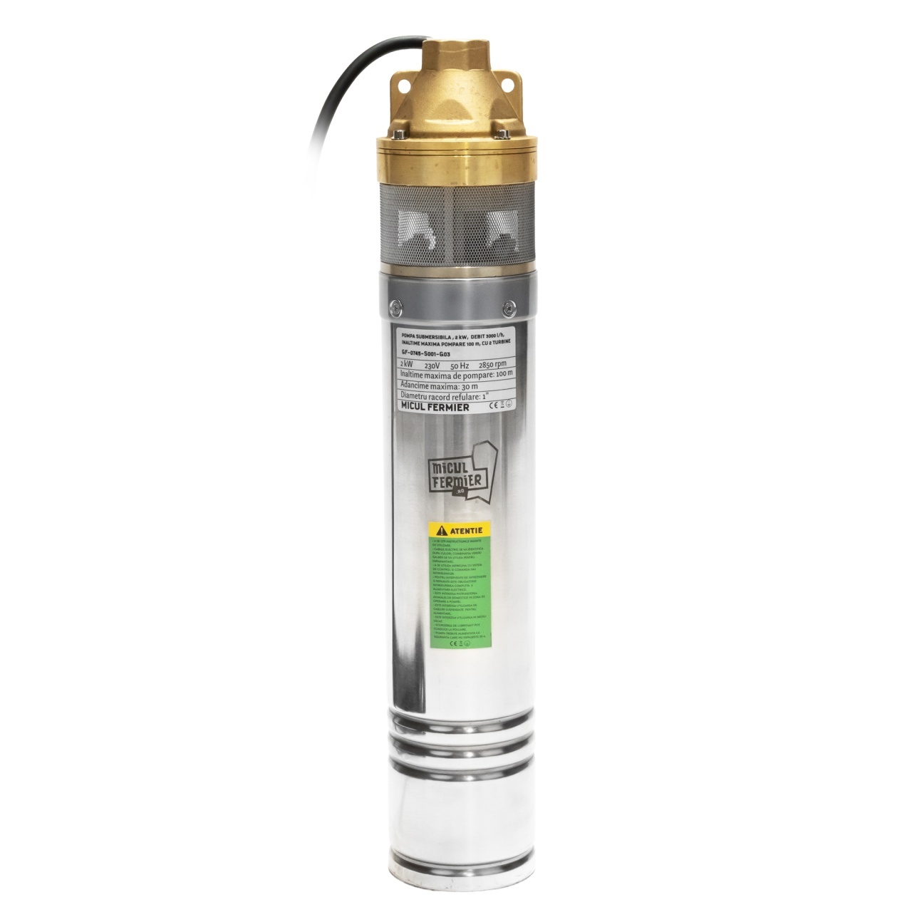 Pompa submersibila Micul Fermier 2kW 3000lh 100m 2 turbine [1]