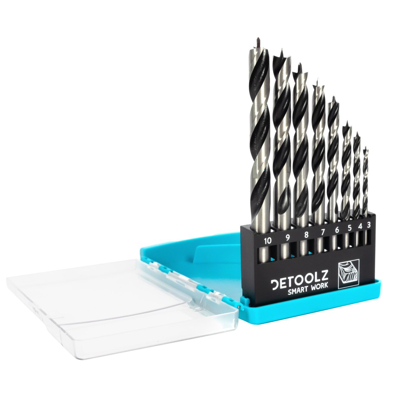 Set burghie Detoolz pentru lemn 8 bucati G01 [1]