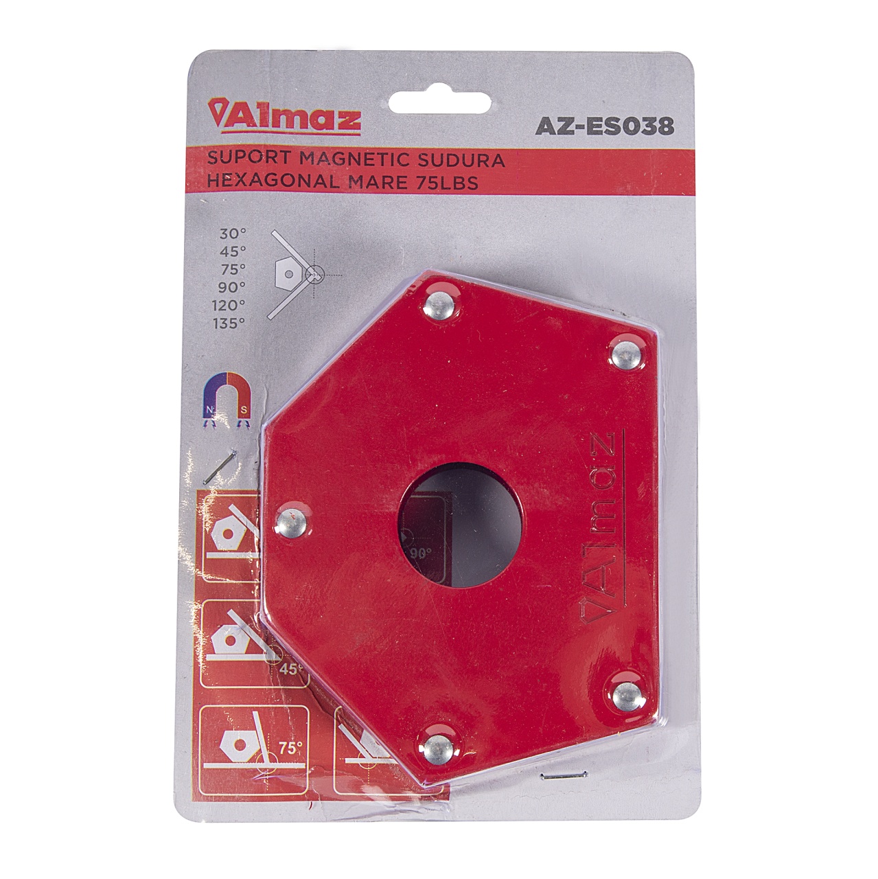 Suport sudura Almaz, magnetic, forma "hexagon", capacitate de ridicare 34 Kg [2]