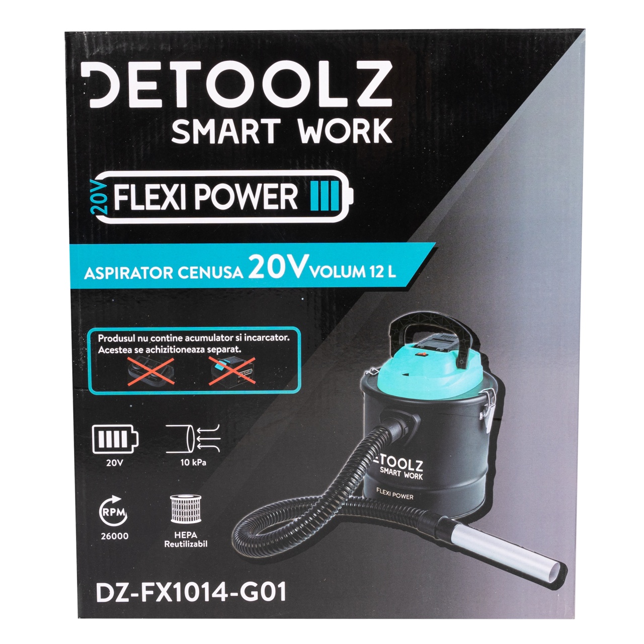 Aspirator cenusa 20V, volum 12L [4]