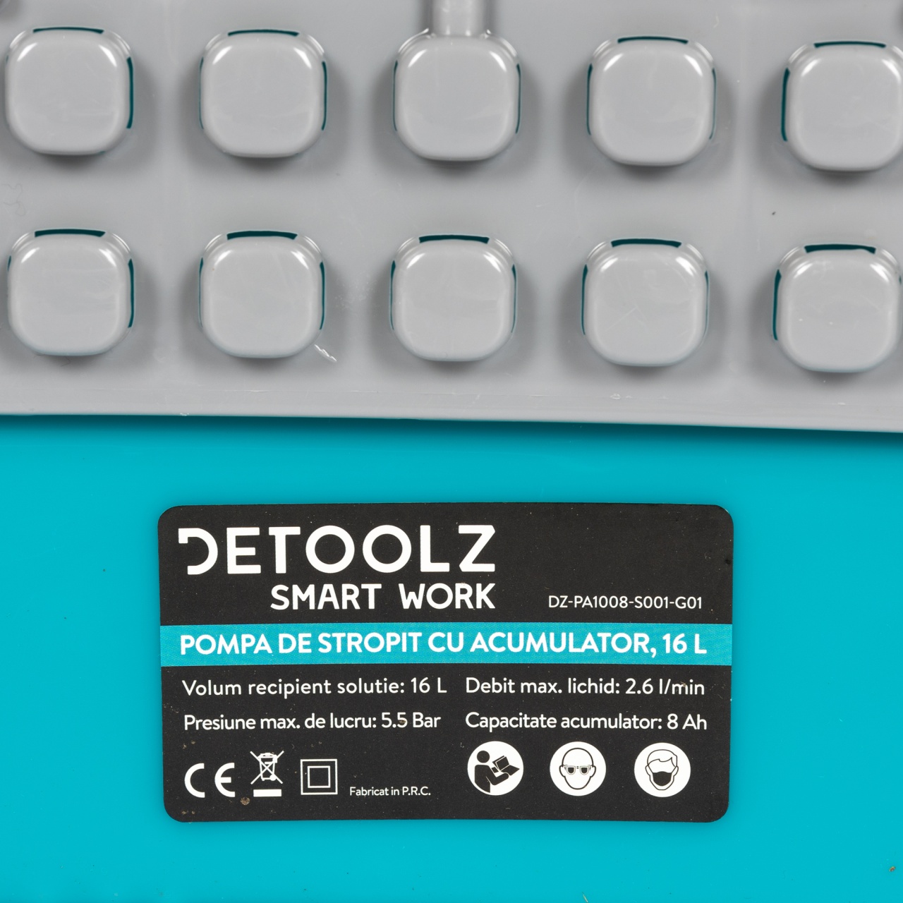 Pompa de stropit Detoolz cu acumulator, capacitate 16L, cu paleta de amestecare [16]