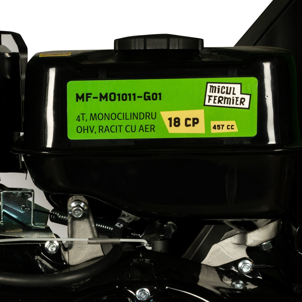 Tocator crengi Micul Fermier, motor benzina 18CP, diametru maxim de taiere Ø120mm, cu carlig de remorcare, pentru brichete [11]