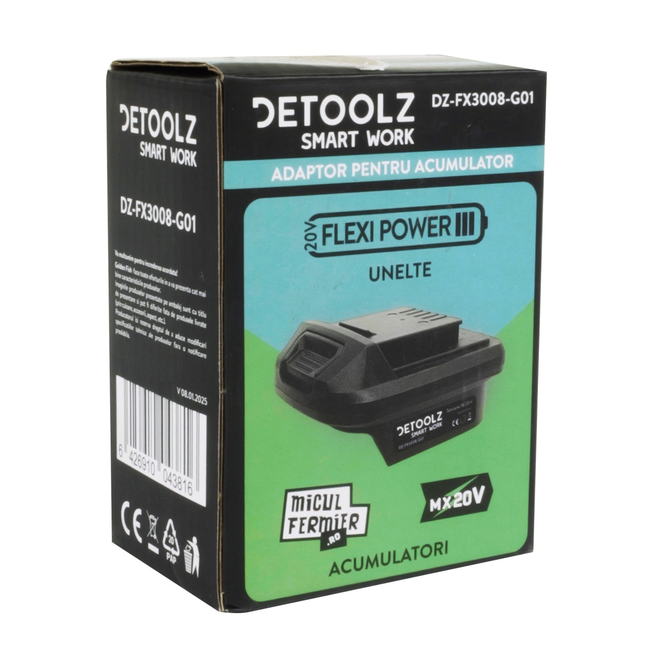 Adaptor Detoolz utilizare acumulator Micul Fermier (compatibil Makita LXT) - echipamente FlexiPower [2]