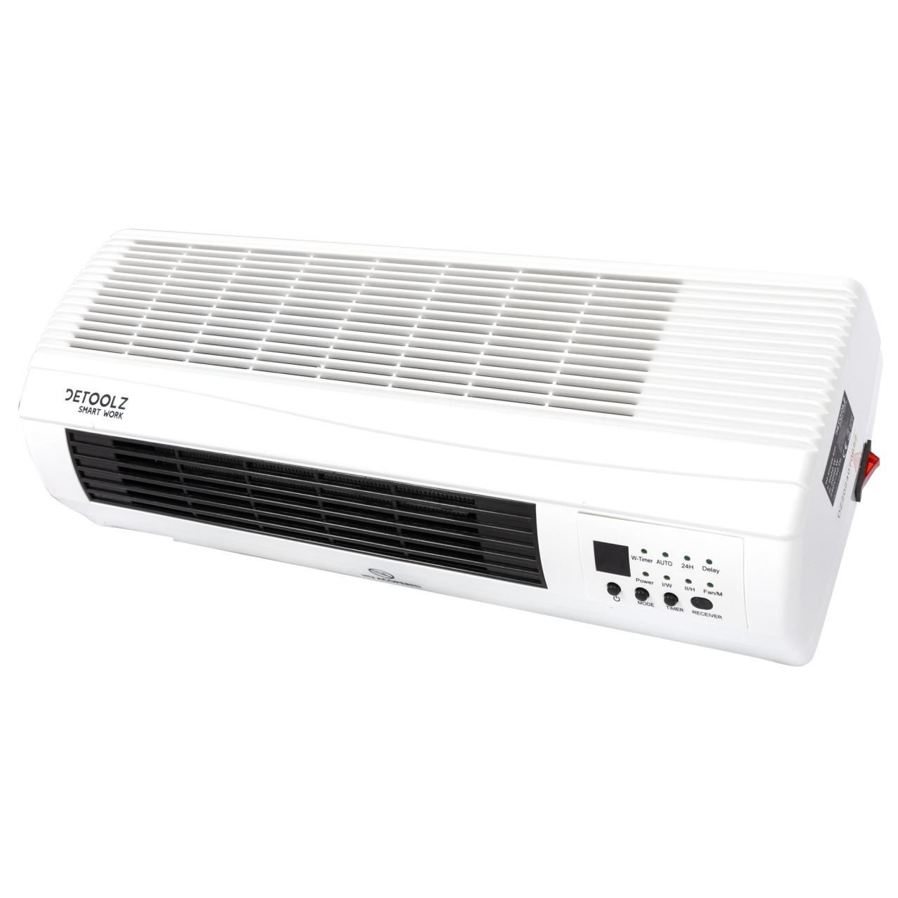 Aeroterma de perete Detoolz, 2KW, 2 trepte de putere, cu afisaj LED si termostat [7]