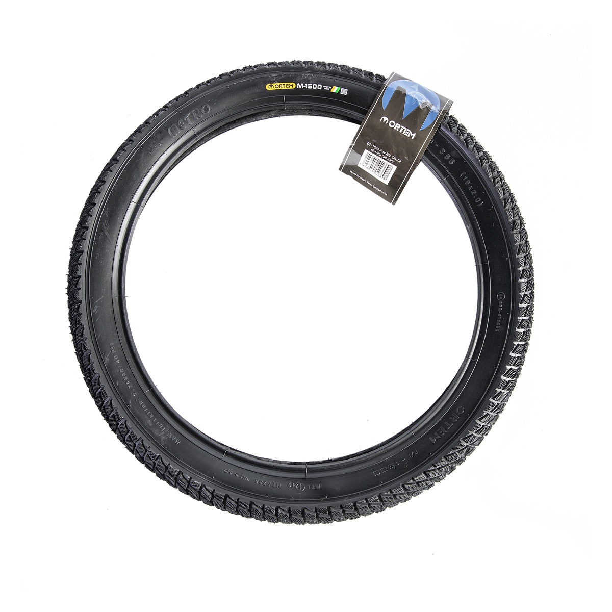 Anvelopa bicicleta 18x2.00", ETRTO 50-355, model M-1500, negru, profil Street [1]
