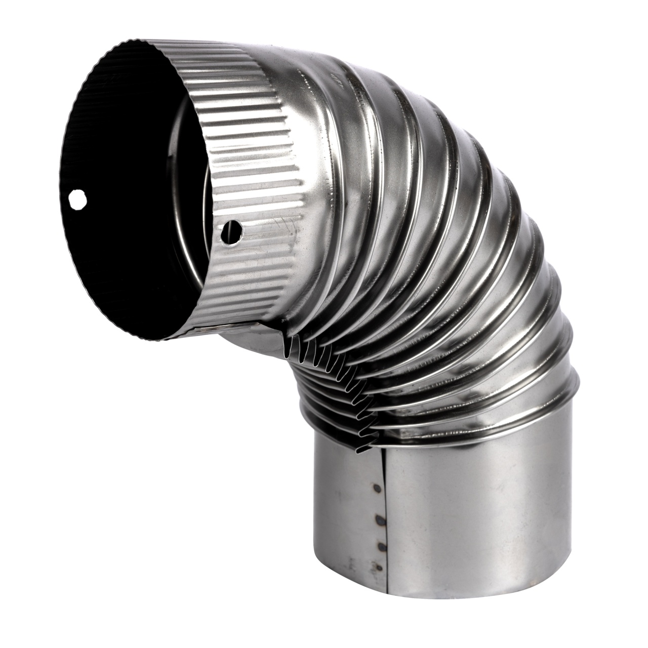 Cot pentru soba pe lemne 90˚ ø120mm 0.4mm, Zincat [1]