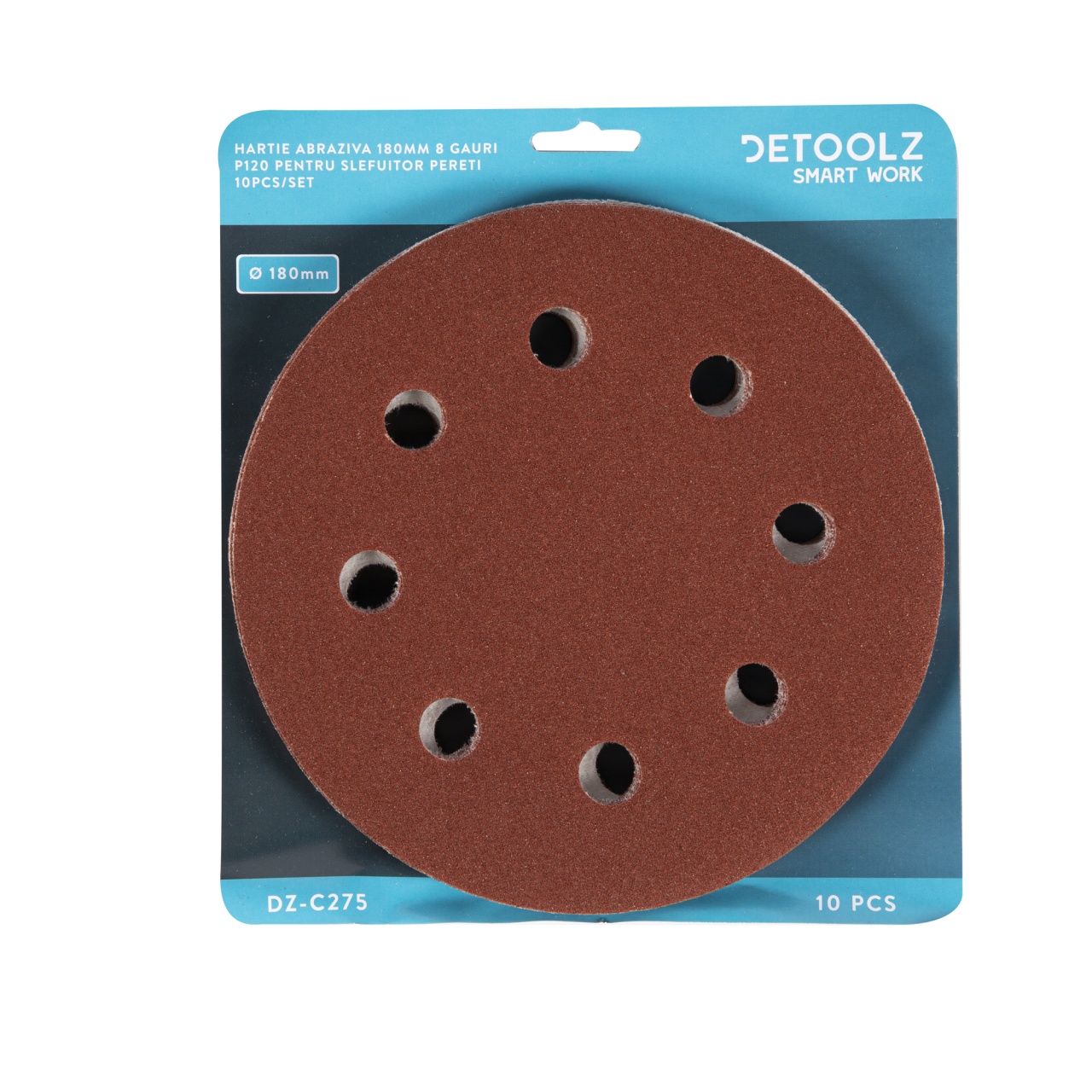 Hartie abraziva P120 8gauri 180mm (1buc=10pcs) [2]