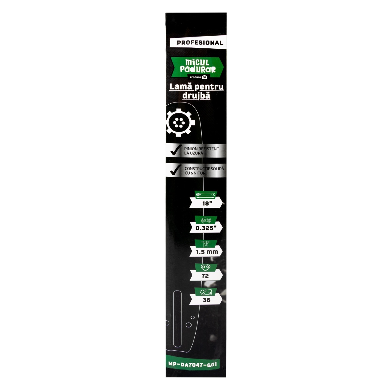 Lama Micul Padurar Profesional 18", pas .325", canal sina 1.5mm, 72 pinteni, 32 dinti, 6 nituri [2]