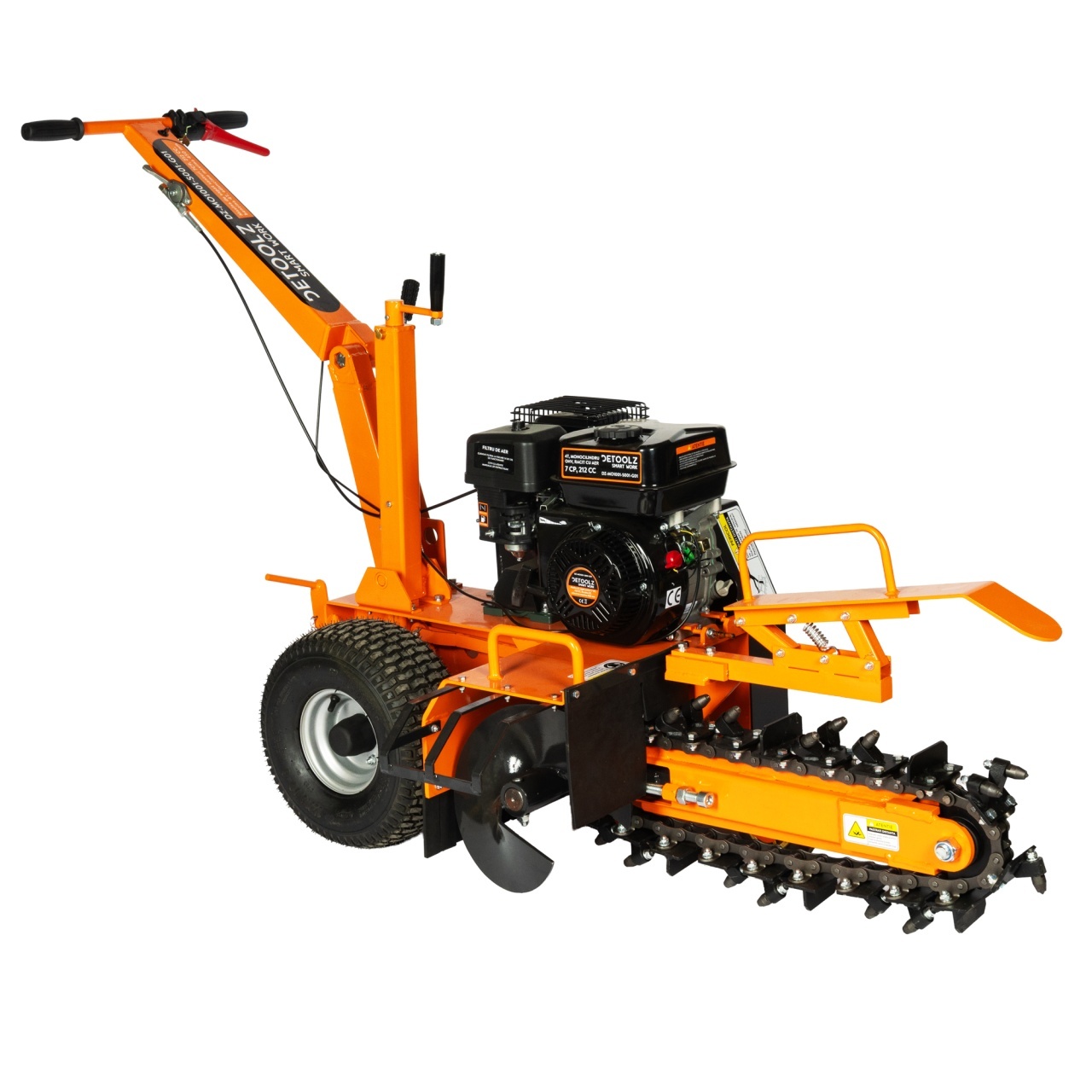 Masina de sapat santuri, Detoolz, 7 CP, 212 CC, benzina 4T, adancime maxima 450 mm [9]