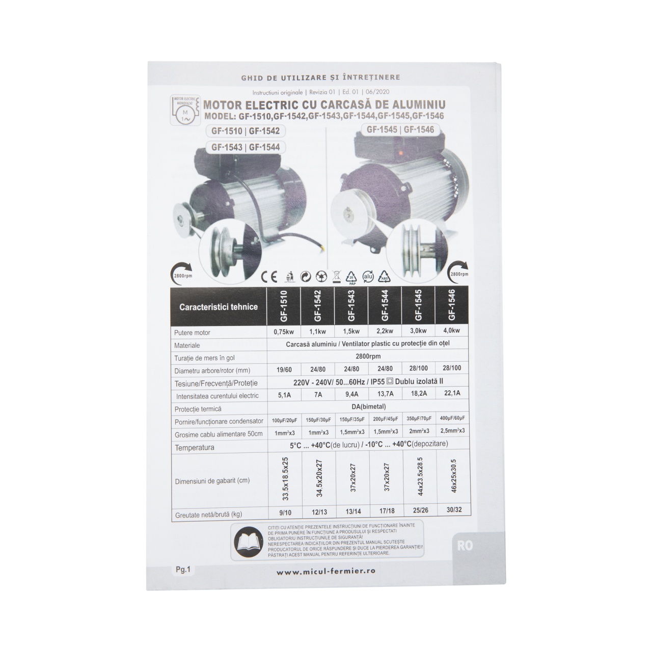 Motor electric Micul Fermier 0.75KW, 2800 rpm, carcasa aluminiu [5]