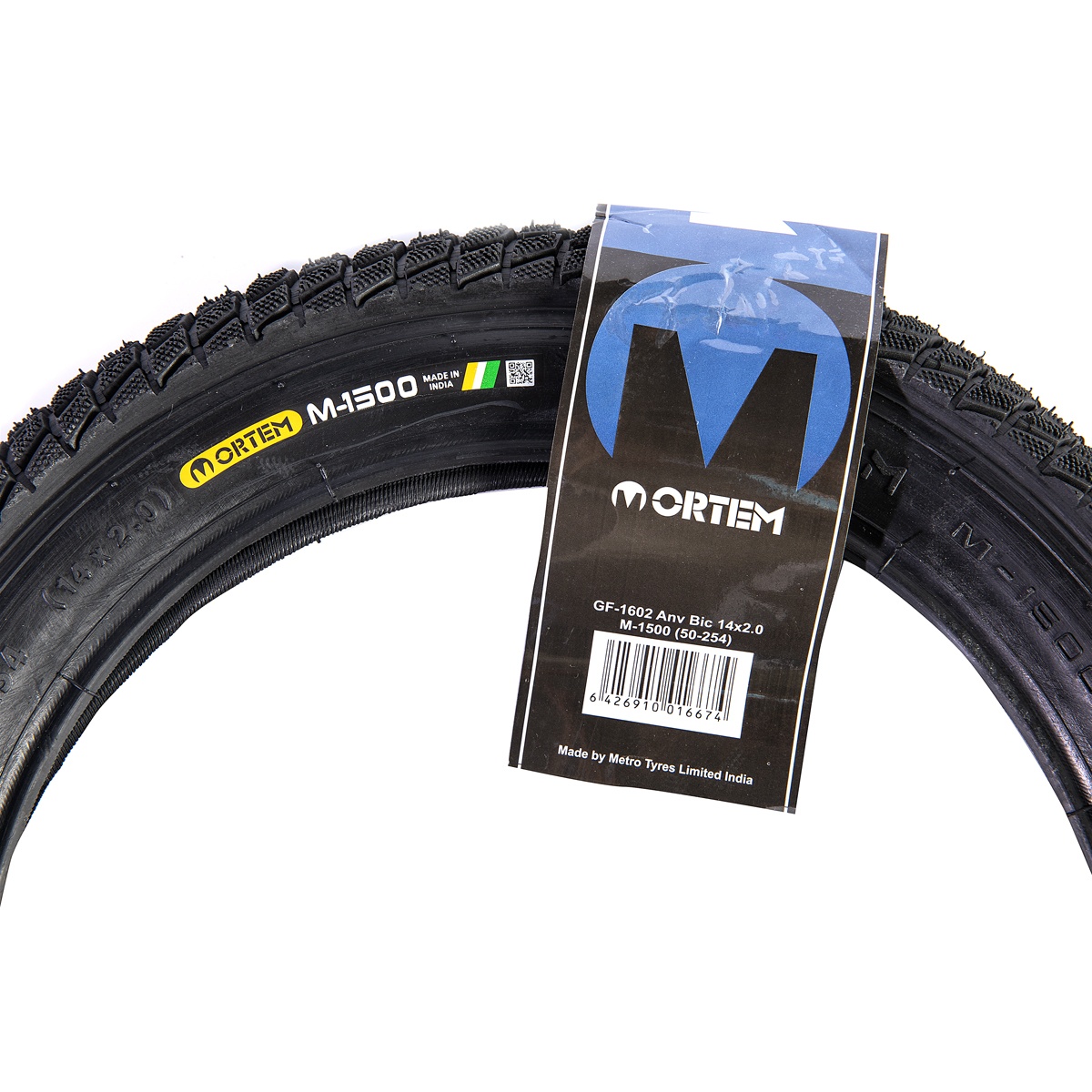 Anvelopa bicicleta 14x2.00", ETRTO 50-254, model M-1500, negru, profil Street [3]