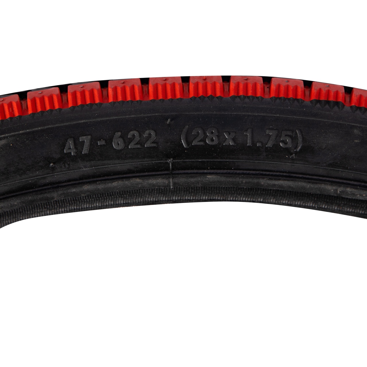 Anvelopa bicicleta 28x1.75", ETRTO 47-622, model M-1400, negru/rosu, profil Street [2]