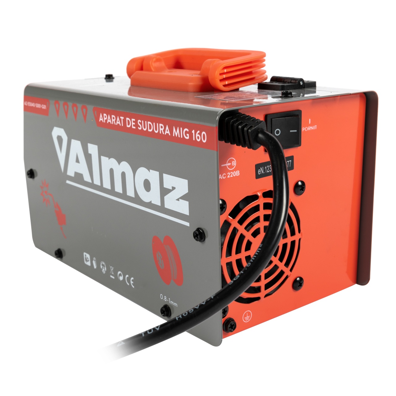 Aparat sudura Almaz, MMA+FCAW(doar sudura sarma flux), intensitate maxima 160A, afisaj digital [14]