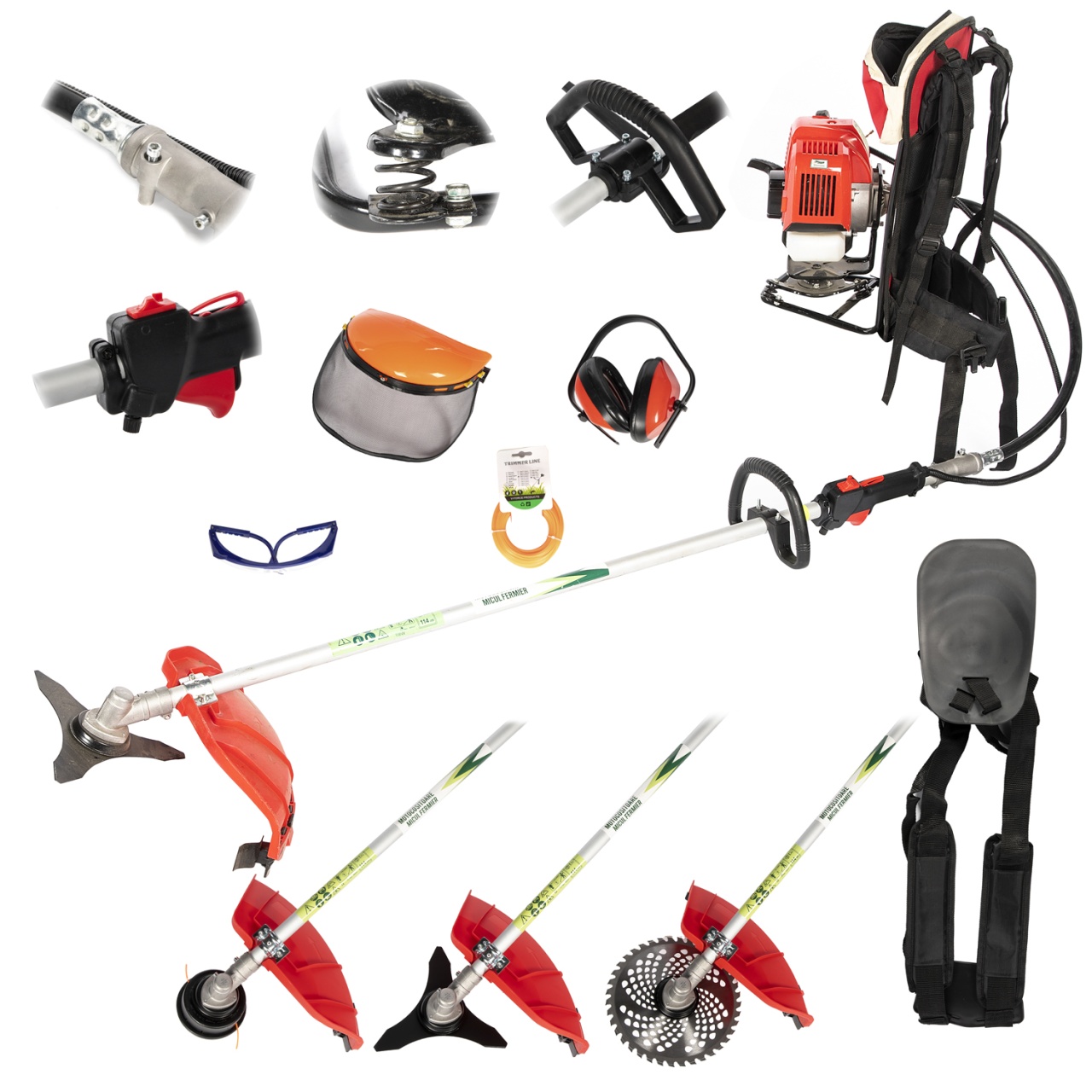 Motocositoare tip rucsac 4.76CP cu 7 accesorii [2]