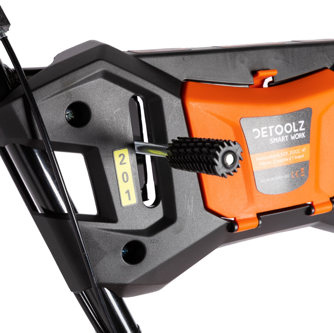 Motocultor Detoolz 8.5cp 212cc, benzina 4T, 3 viteze, pornire manuala, cu roti [5]