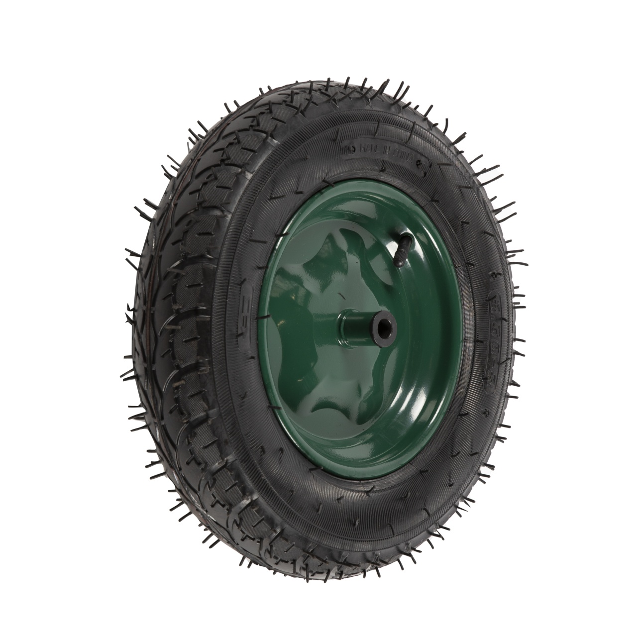 Roata roaba Micul Fermier 3.50-8, diametru ax 14mm, janta verde [1]