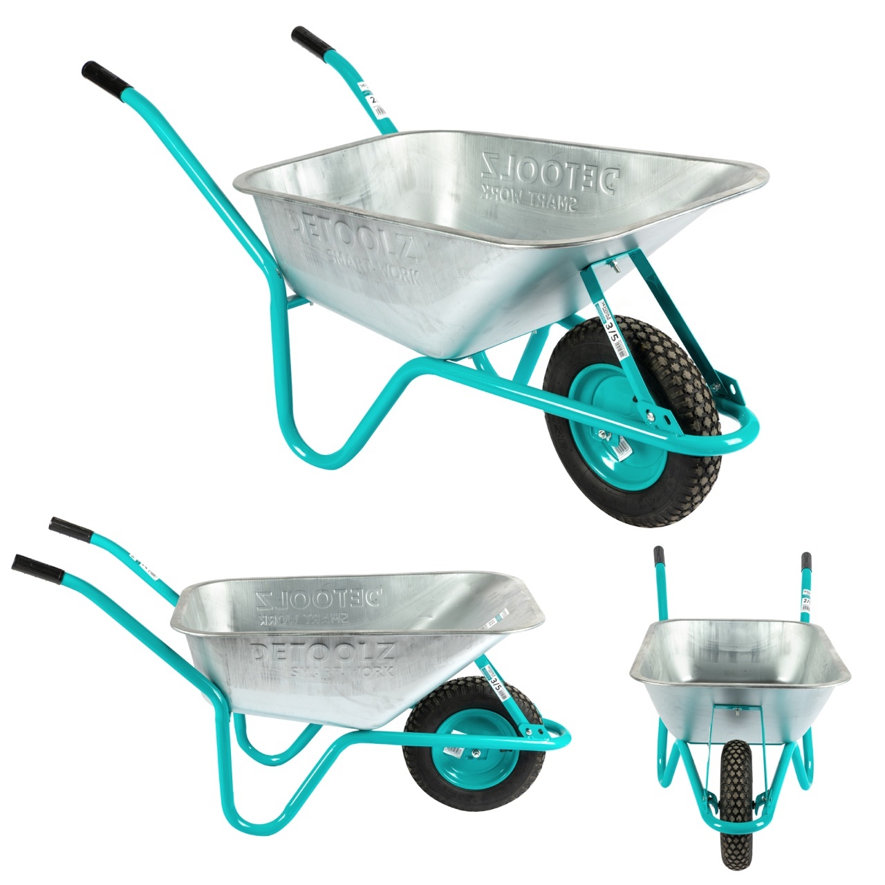 Set 10buc roaba metalica 85L cuva otel zincat [1]