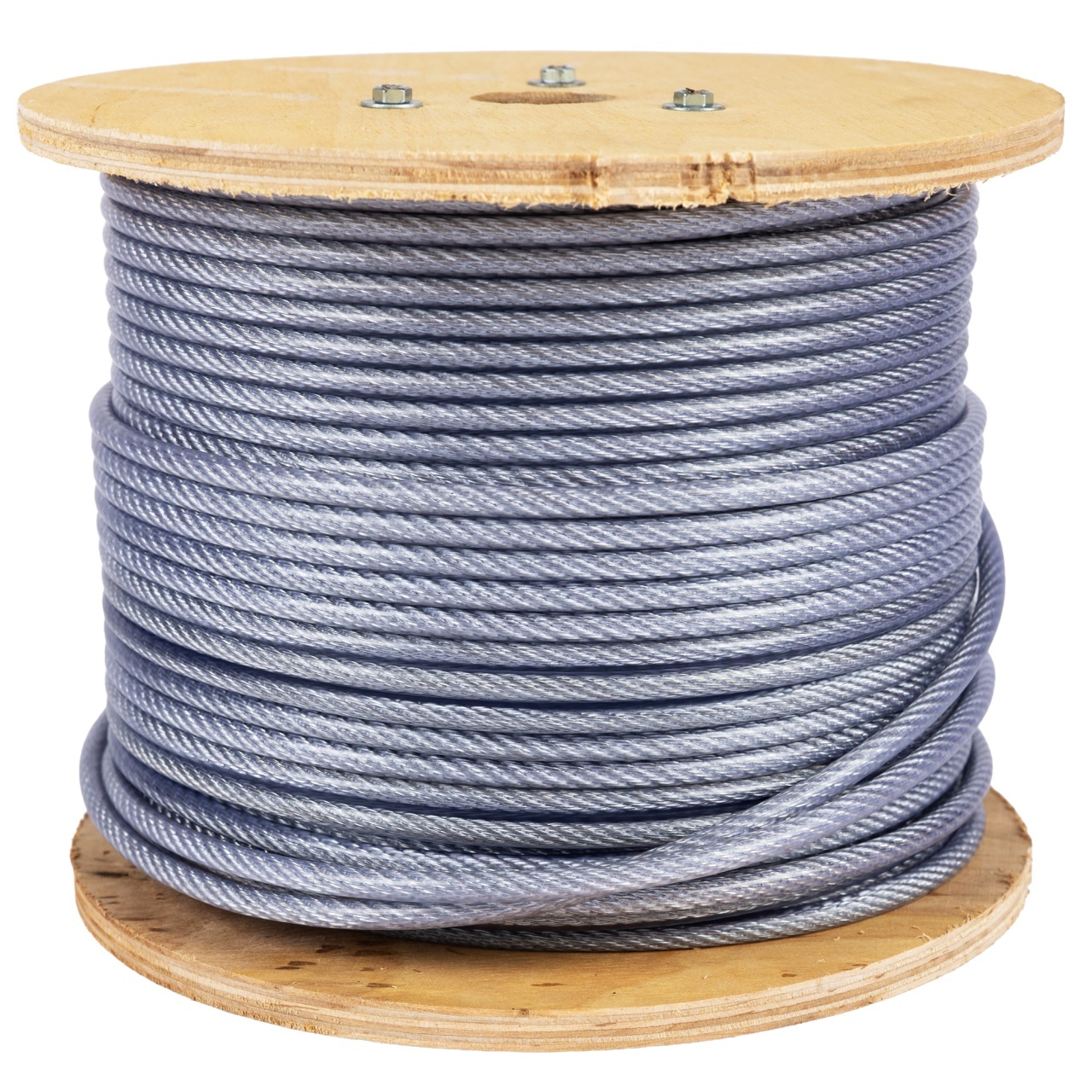 Tambur cablu otel zincat Micul Fermier, plastifiat, diametru 4-5.5mm, lungime 100m [1]