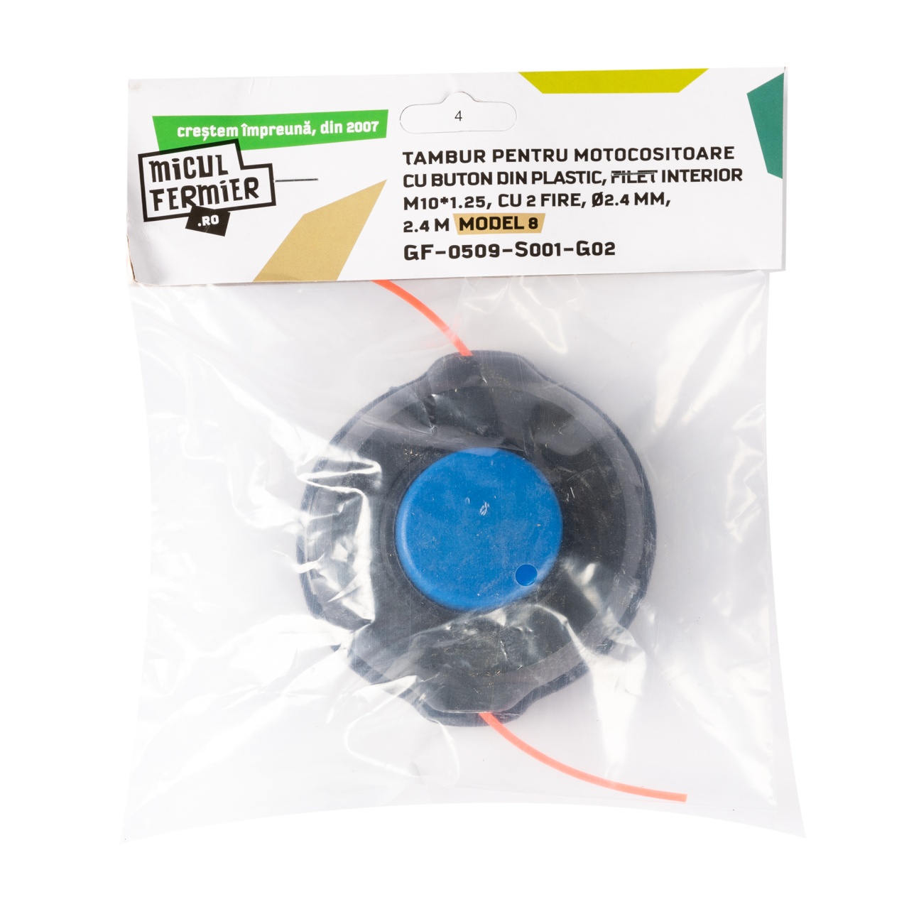 Tambur Micul Fermier, M10*1.25 2F 2.4mm*2.4m BP Model8 [4]