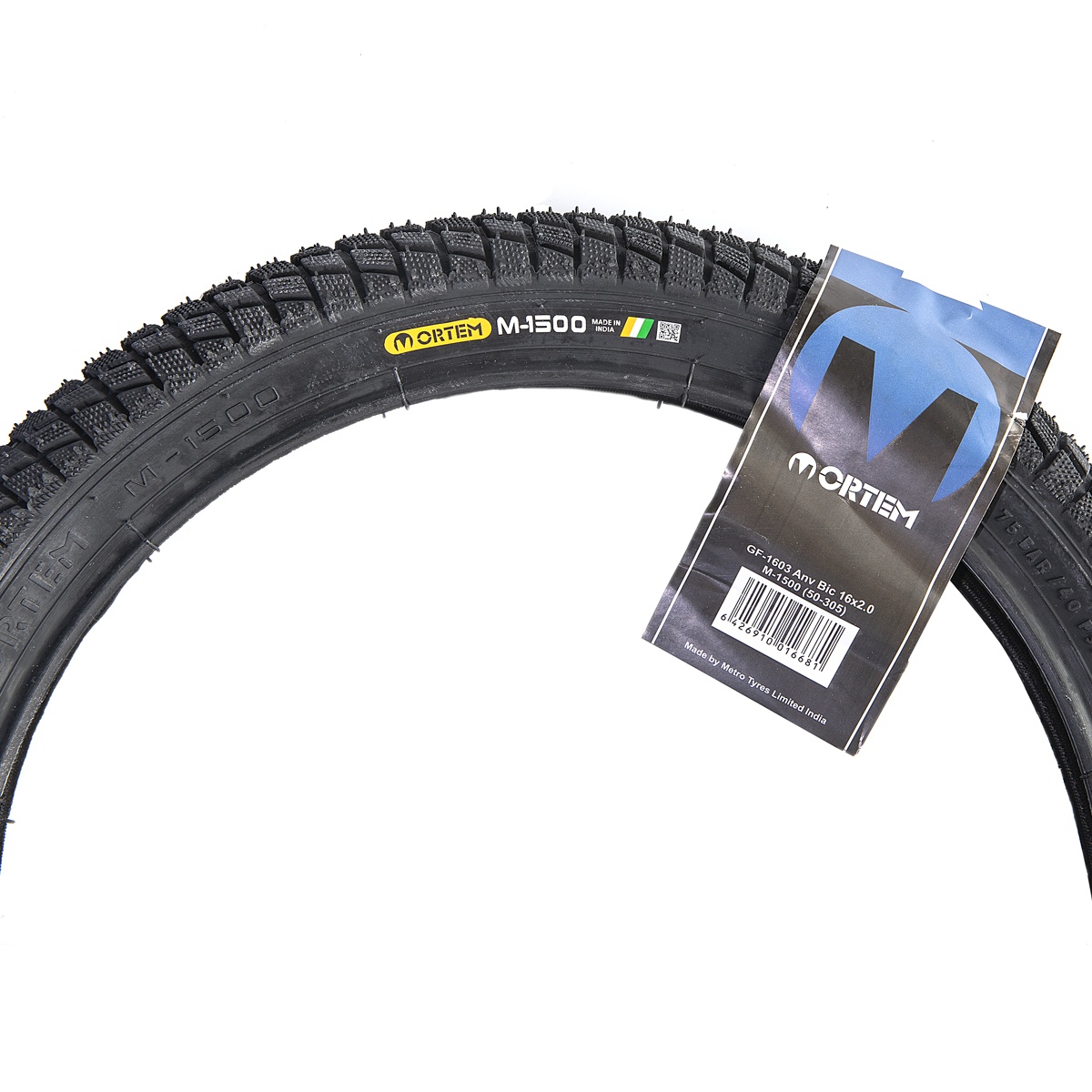 Anvelopa bicicleta 16x2.00", ETRTO 50-305, model M-1500, negru, profil Street [3]
