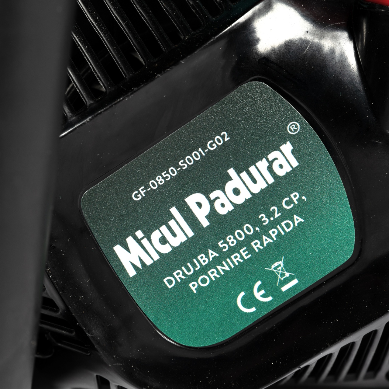 Drujba Micul Padurar 5800, capacitate cilindrica 58cc, 3.2 CP, 1 lant 16" + 1 lama, pornire rapida [10]