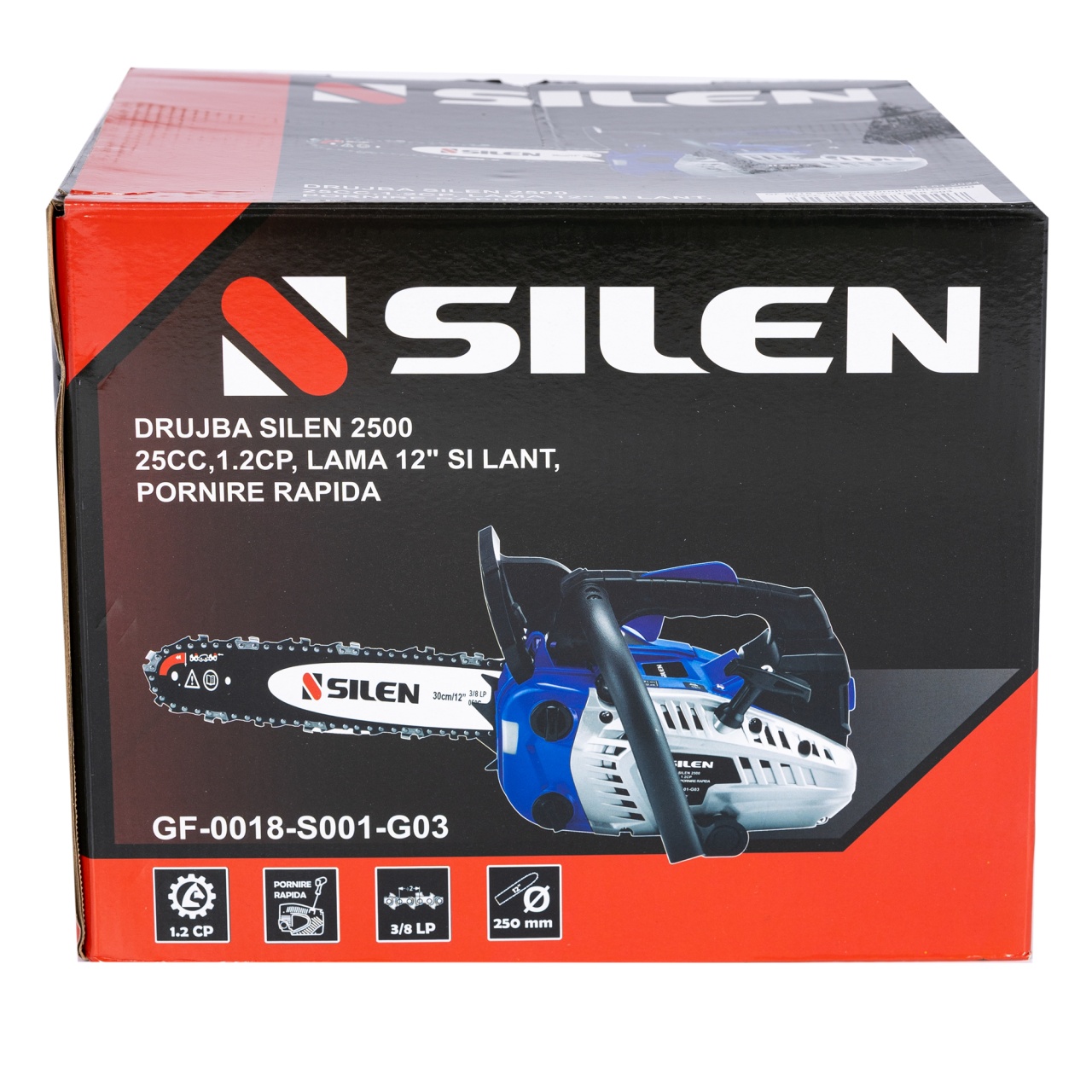 Drujba SILEN 2500, 25CC, 1.2CP, 1 lama 12", 1 lant, pornire rapida [16]