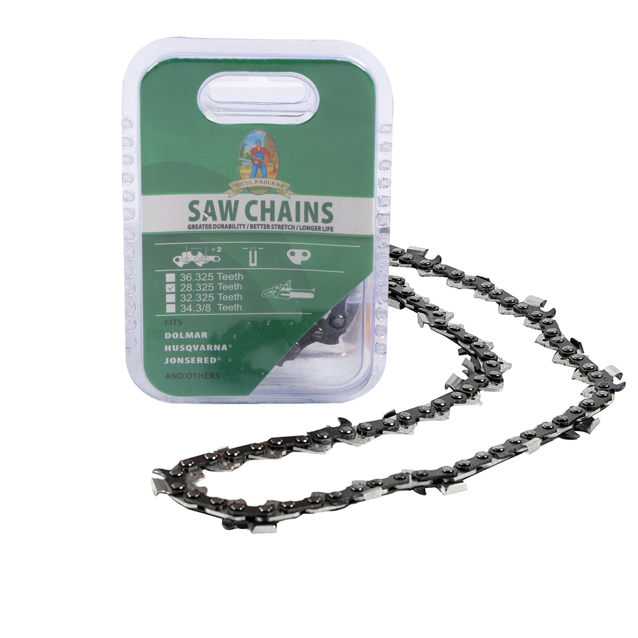 Lant drujba Micul Padurar, lungime 13'', pas 0.325'', grosime 1.3mm, 56 pinteni, 28 dinti, full chisel [1]