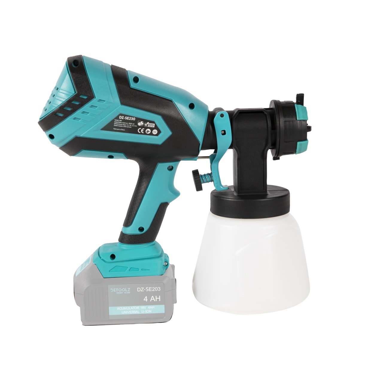 Pistol vopsit 18V 600ml/min rezervor 1000ml [1]