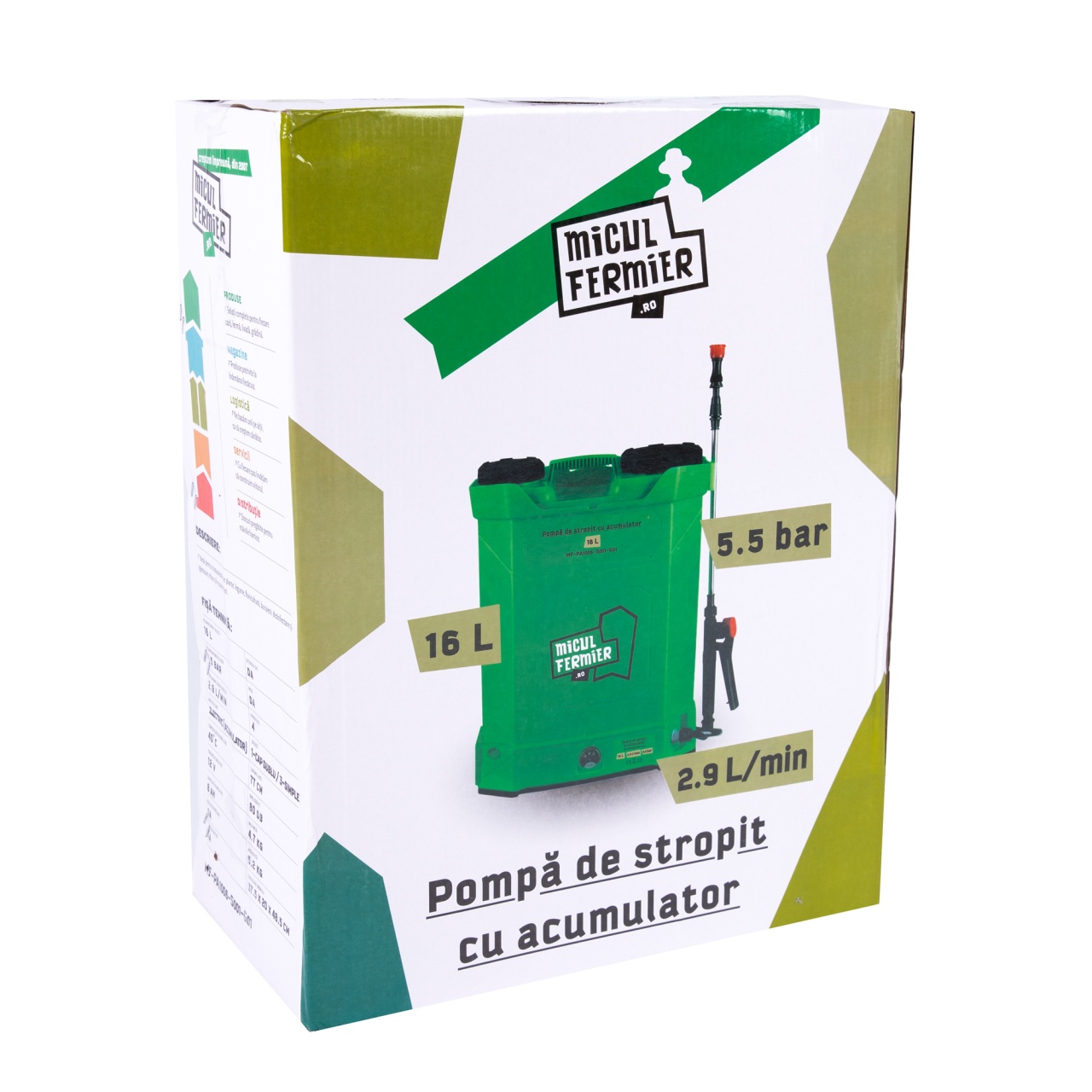 Pompa de stropit cu acumulator, Micul Fermier 16L [13]